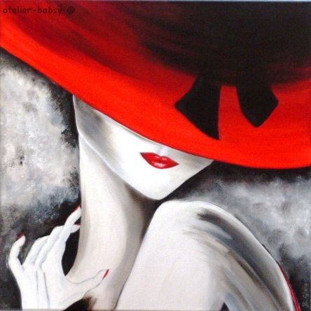 Red hat / roter Hut ein stilvolles Gemälde mit Klasse