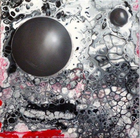 Crazy bubbles  Abstraktes Bild in Acryl auf Leinwand